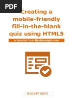 HTML5 Tutorial: Create A Fill-In-The-Blank Quiz