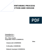 Manufaturing Process Selection and Design