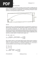 Ejercicios de Movimientos de Proyectiles