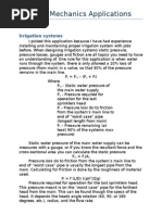 Fluid Mechanics Applications: Irrigation Systems