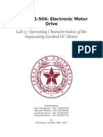 ECEN 441-504: Electronic Motor Drive: Lab 3: Operating Characteristics of The Separately Excited DC Motor