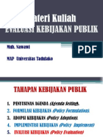 Evaluasi Kebijakan Publik (Muh Nawawi)