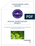 BIOLOGY Investigatory Project XII