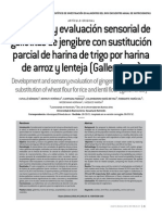 Desarrollo y Evaluación Sensorial de Galletas Lentejas y Avena