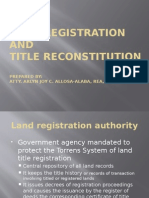 Land Registration and Title Reconstitution - Dec11