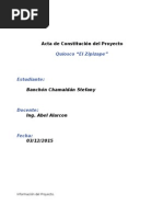 Acta de Constitucion ZIPIZAPE Deber