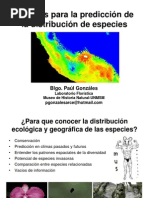 Modelos para La Predicción de La Distribución de Especies X PGA