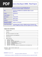 Manufacturers Data Report (MDR) - Plant Projects EP-08-030-37