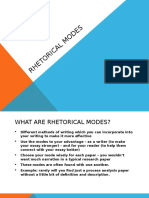 Rhetorical Modes