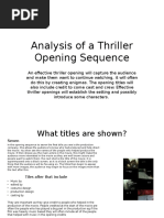 Analysis of A Thriller Opening Sequence