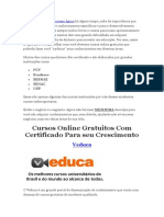 Cursos Online Gratuitos Com Certificado