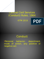 Central Civil Services (Conduct) Rules, 1964: ISTM 2015