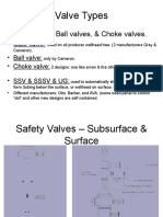 Valve Types: - Gate Valves, Ball Valves, & Choke Valves