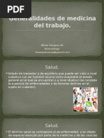 Generalidades de Medicina Del Trabajo. (40647)