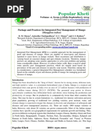 Package and Practices For Integrated Pest Management of Mango