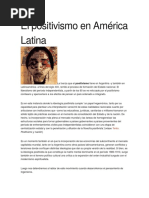 El Positivismo en América Latina