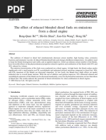 The Effect of Ethanol Blended Diesel Fuels On Emissions From A Diesel Engine