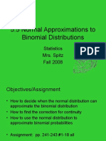 5.5 Normal Approximations To Binomial Distributions