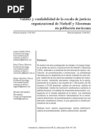 Artículo-Validez y Confiabilidad de La Escala de Justicia Organizacional de Niehoff y Moorman en Población Mexicana