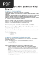 AP Statistics 1st Semester Study Guide