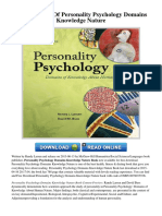 Personality Psychology Domains Knowledge Nature