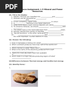 Mineral and Power Resources Assignment