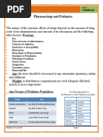 Pharmacology and Pediatrics