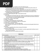 HDB Defect Check List