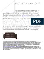 Tapizado de Sofas, Retapizado de Sofas, Pañoletas, Sofa A Medida