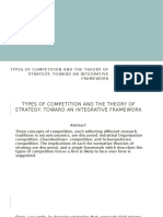 Types of Competition and The Theory of Strategy