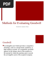 Method For Evaluation Goodwill