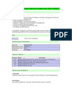 Asset Management Maturity Assessment Tool Study Spreadsheet 27 September 2011 2