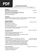 Amanda Durham Resume