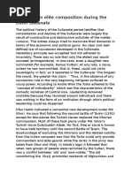 Transition in Elite Composition During The Delhi Sultanate