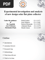 Experimental Investigation and Analysis of New Design Solar Flat Plate Collector