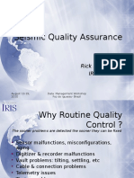 Seismic Quality Assurance: Rick Benson Iris DMC