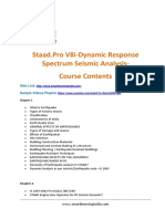 Staad - Pro V8i-Dynamic Response Sesmic Analysis-Course Contents