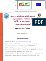 Interventi Di Consolidamento e Protezione Sismica Di Edifici in Muratura
