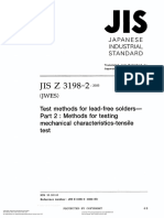 Test Methods For Lead-Free Solders-Methods Testing Mec Hanical C Haracteristics-Tensi Le