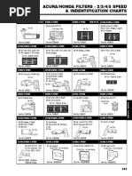 Acura/Honda Filters - 2/3/4/5 Speed & Indentification Charts