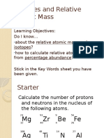 Isotope and Relative Atomic Mass