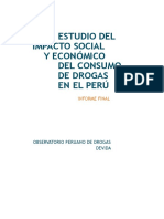 Estudio Del Impacto Social y Económico Del Consumo de Drogas en El Perú. Informe Final 2010