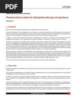 Puntuaciones Sobre La Interpretacion Por El Equivoco