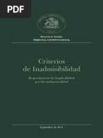 Criterios Inadmisibilidad Tribunal Constitucional