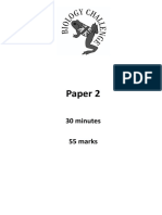 UK Biology Challenge Practice Paper 2