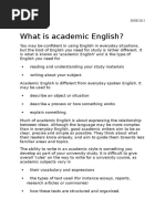 Introduction To Academic English