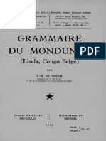 L.-B. de Boeck. Grammaire Du Mondunga 1952