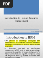 Introduction To Human Resource Management: S. Ali Ammar Taqvi