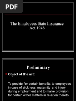 The Employees State Insurance Act, 1948