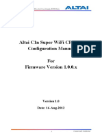 Altai C1N Super Wifi Cpe/Ap Configuration Manual For Firmware Version 1.0.0.X